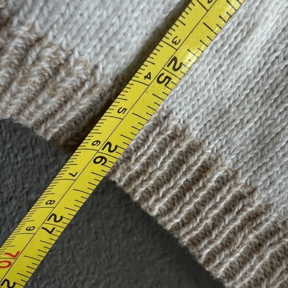 Christopher & Banks Cream & Tan Checkered Dot Zip Up Cardigan Sweater Womens XL - Picture 6 of 11